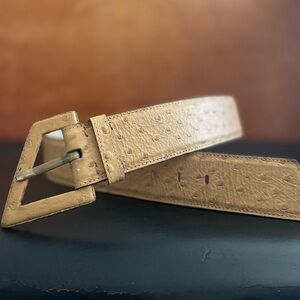 Yves Saint Laurent Ostrich skin belt